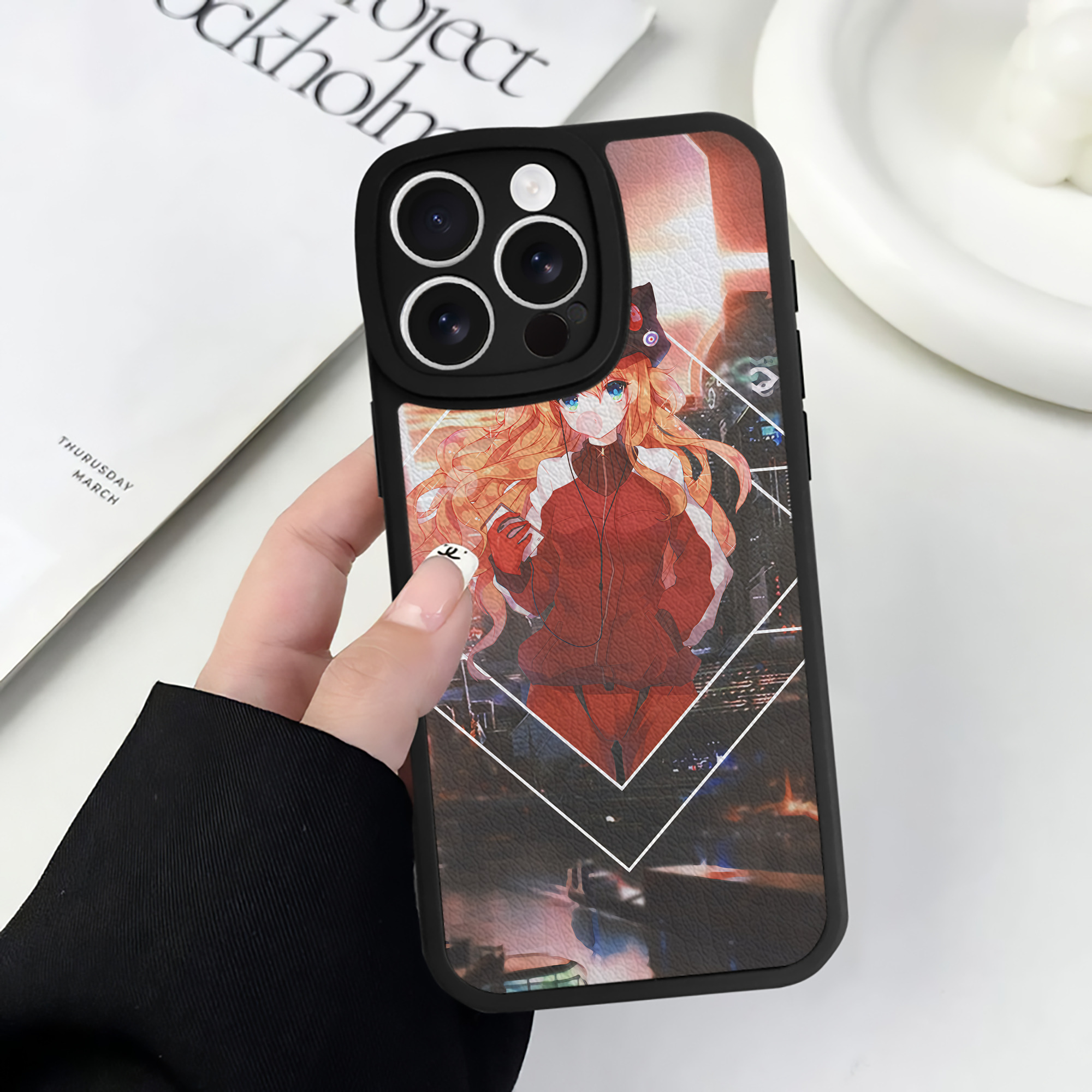 （画像用） EVA 新世紀エヴァンゲリオン 【iPhone 16シリーズ対応】シリコンスマホケース（レザー調） 材質：シリコン